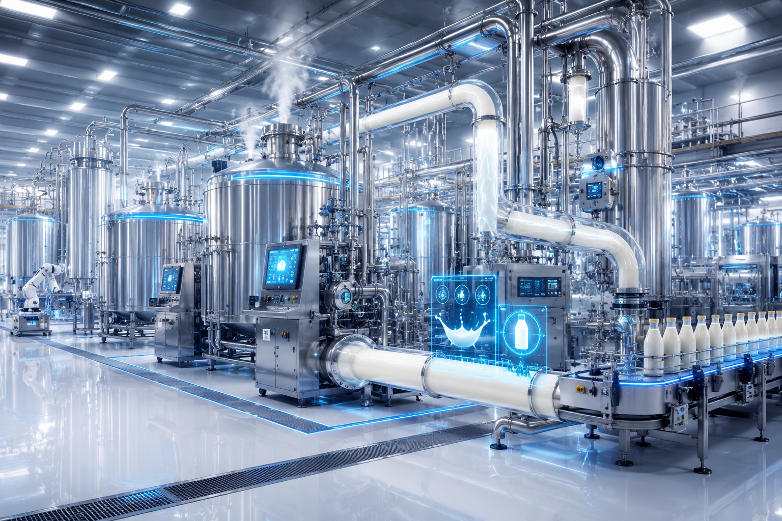 Modern milk pasteurization and processing facility